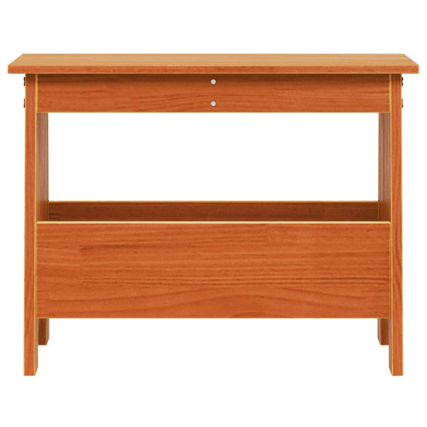 Flurbank Kiefer Massivholz Wachsbraun 60cm