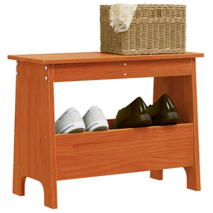 Flurbank Kiefer Massivholz Wachsbraun 60cm