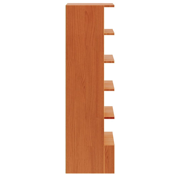 vidaXL Étagère à chaussures marron miel 52x30x104 cm Pin massif