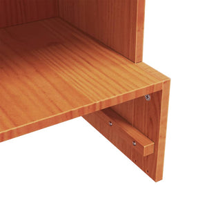 vidaXL Étagère à chaussures marron miel 52x30x104 cm Pin massif