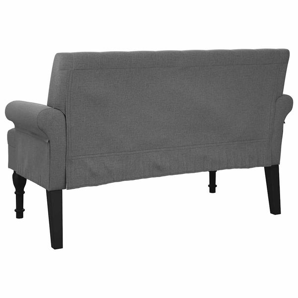 Bank Dunkelgrau mit Rückenlehne, 120cm