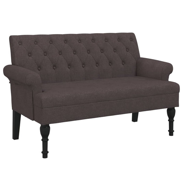Sitzbank Dunkelbraun mit Rückenlehne 120 cm