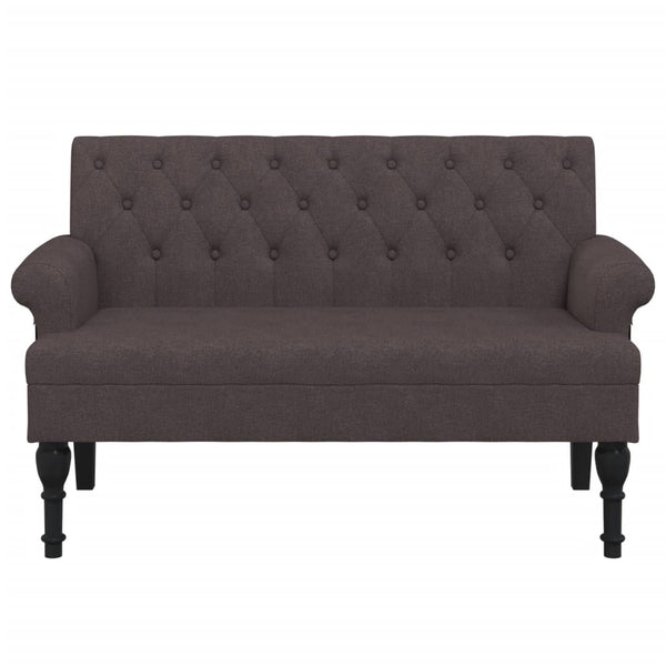 Sitzbank Dunkelbraun mit Rückenlehne 120 cm