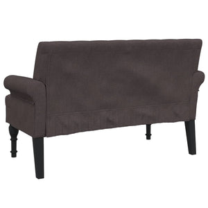 Sitzbank Dunkelbraun mit Rückenlehne 120 cm