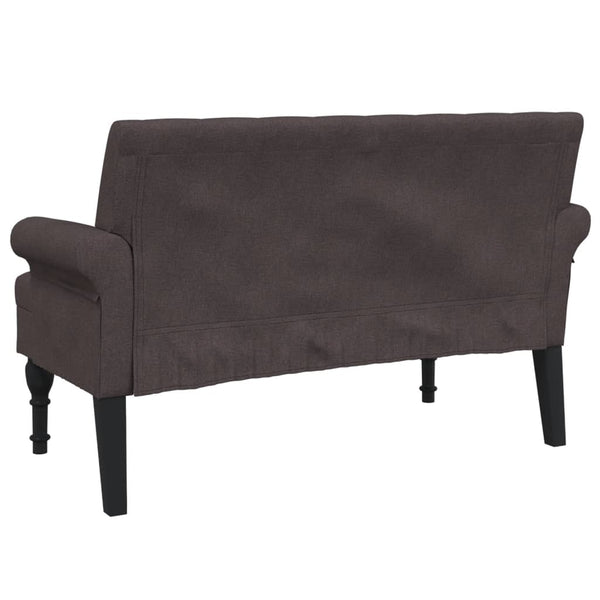 Sitzbank Dunkelbraun mit Rückenlehne 120 cm
