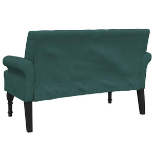 Sitzbank Dunkelgrün mit Rückenlehne 120 cm
