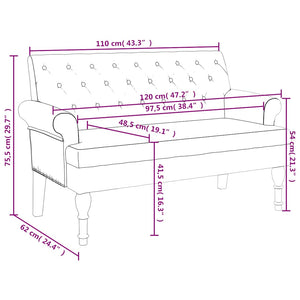 Sitzbank Dunkelgrün mit Rückenlehne 120 cm