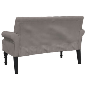 Sitzbank Taupe mit Rückenlehne, 120 cm