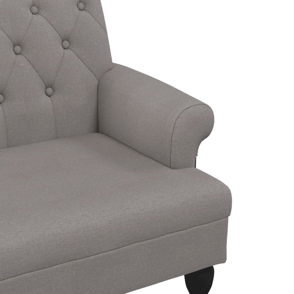 Sitzbank Taupe mit Rückenlehne, 120 cm