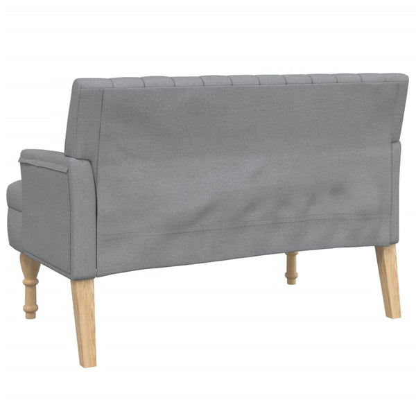 Hellgraue Sitzbank mit Kissen, 113cm