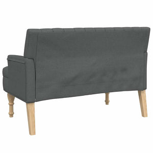 Sitzbank Dunkelgrau mit Kissen 113 cm