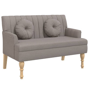 Sitzbank Taupe mit Kissen 113 cm