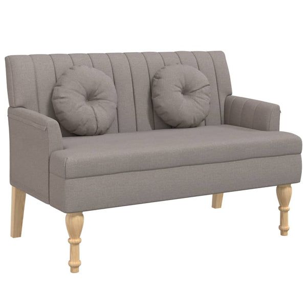 Sitzbank Taupe mit Kissen 113 cm
