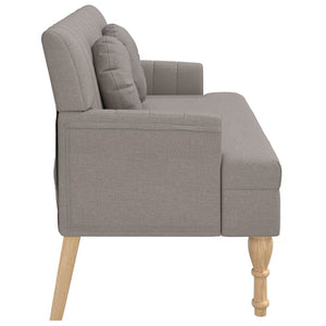 Sitzbank Taupe mit Kissen 113 cm