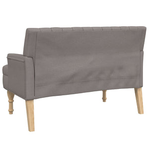 Sitzbank Taupe mit Kissen 113 cm