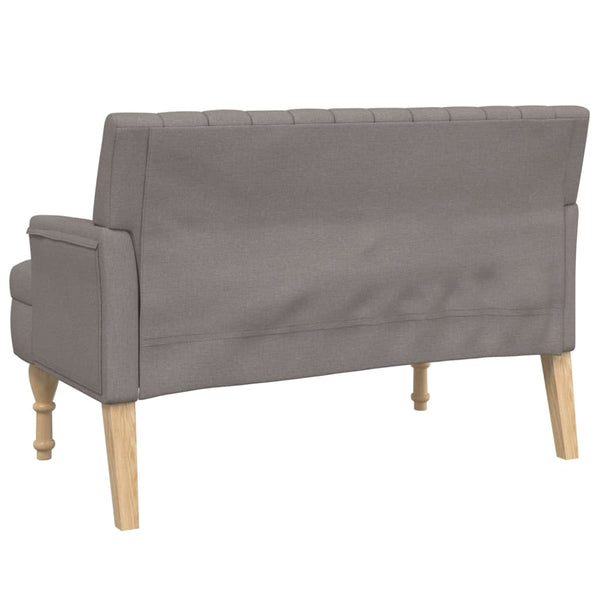 Sitzbank Taupe mit Kissen 113 cm