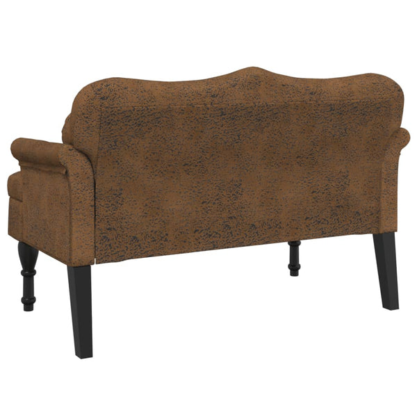 Bank Braun Wildlederimitat 120,5 cm