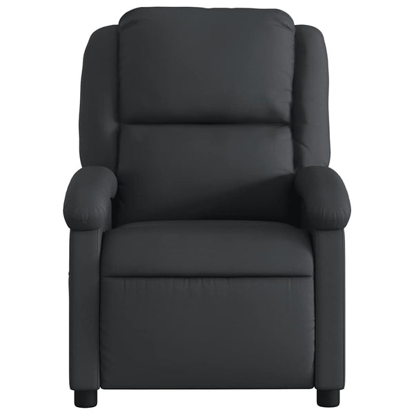 Massagesessel Echtleder Schwarz