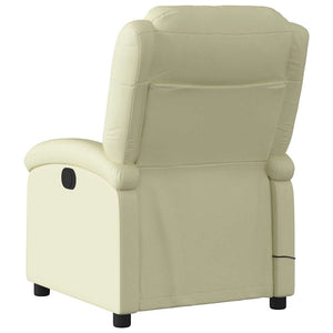 Massagesessel Creme Echtleder Relaxsessel