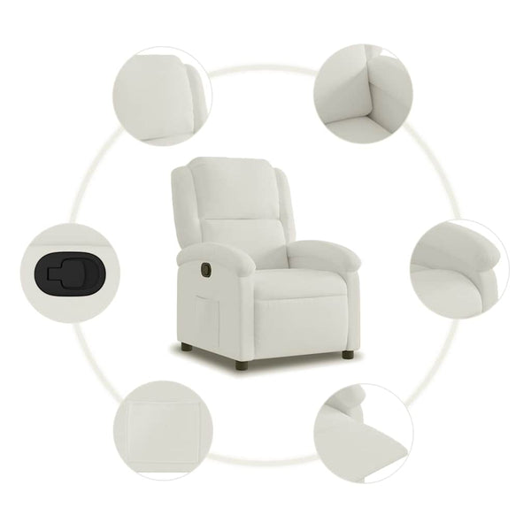 Relaxsessel Creme Samt