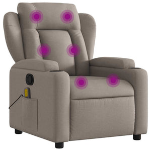 Massage-Relaxsessel Taupe Stoff