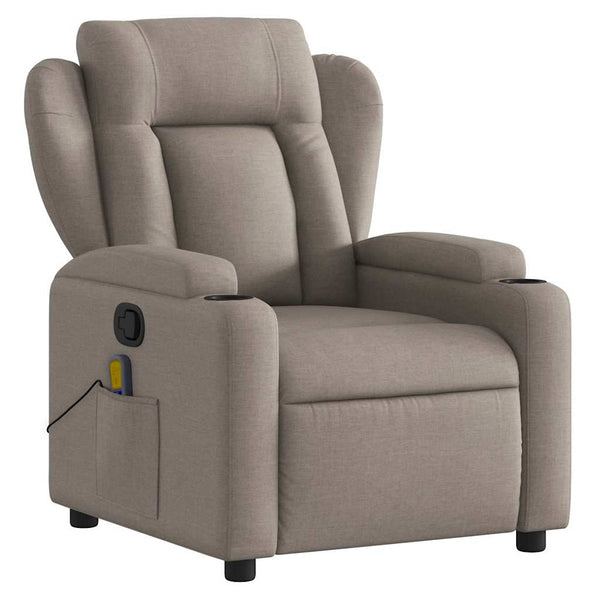 Massage-Relaxsessel Taupe Stoff