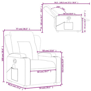 Massage-Relaxsessel Taupe Stoff