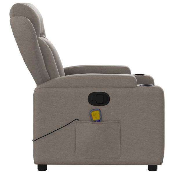 Massage-Relaxsessel Taupe Stoff