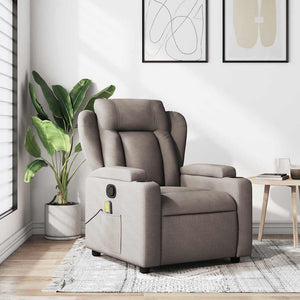 Massage-Relaxsessel Taupe Stoff
