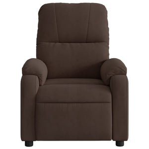 vidaXL Fauteuil relax marron en tissu microfibre