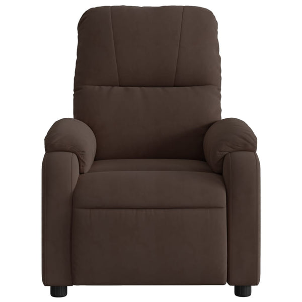 vidaXL Fauteuil relax marron en tissu microfibre