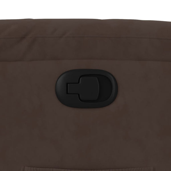 vidaXL Fauteuil relax marron en tissu microfibre