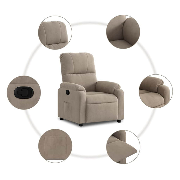 Relaxsessel Taupe Mikrofaser