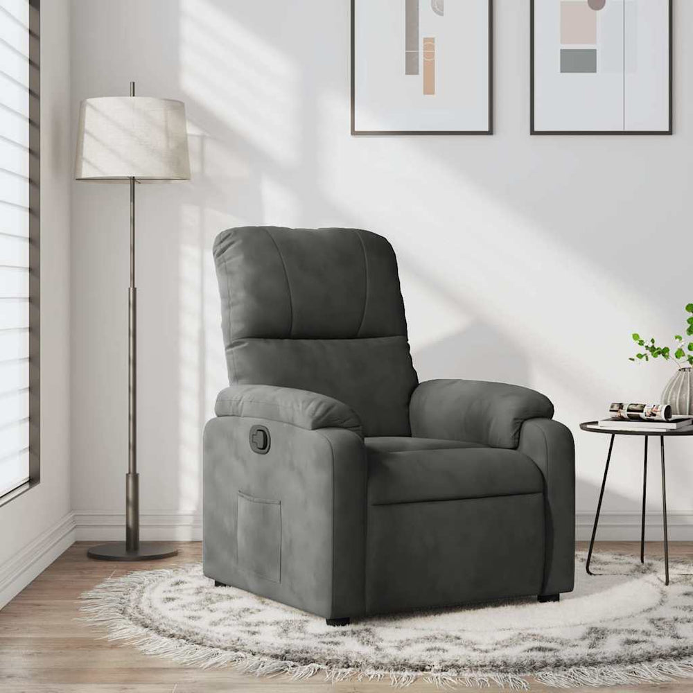 Dunkelgrauer Relaxsessel mit Mikrofaser