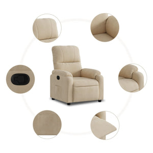 Relaxsessel Creme Mikrofaser