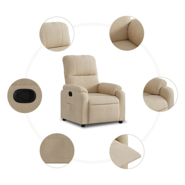 Relaxsessel Creme Mikrofaser