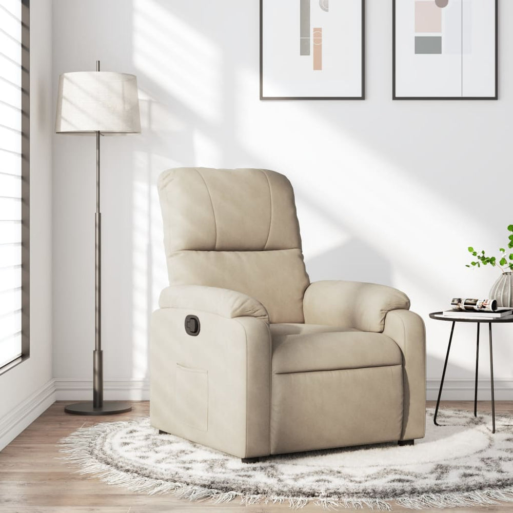 Relaxsessel Creme Mikrofaser