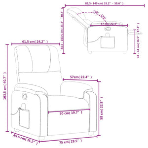 Massagesessel Taupe Mikrofaser