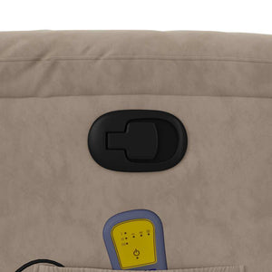 Massagesessel Taupe Mikrofaser