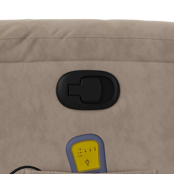 Massagesessel Taupe Mikrofaser