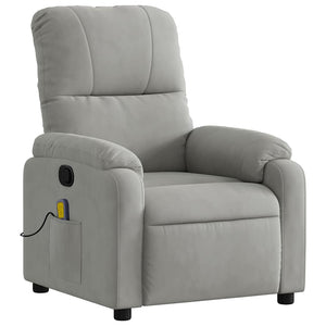Massagesessel Hellgrau Mikrofaser