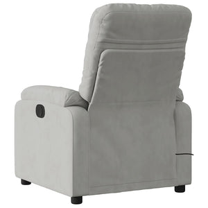 Massagesessel Hellgrau Mikrofaser