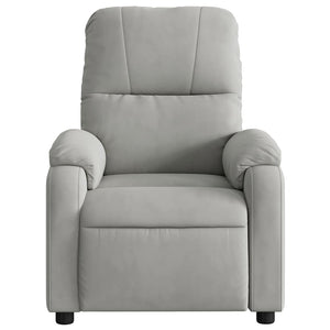 Massagesessel Hellgrau Mikrofaser