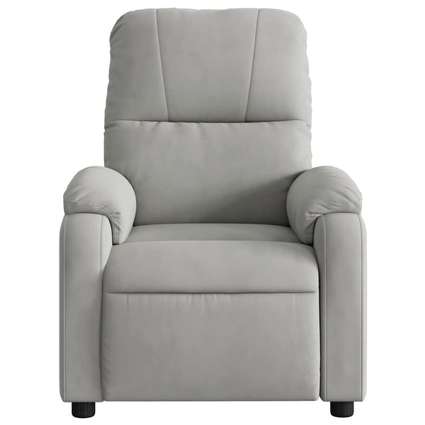 Massagesessel Hellgrau Mikrofaser