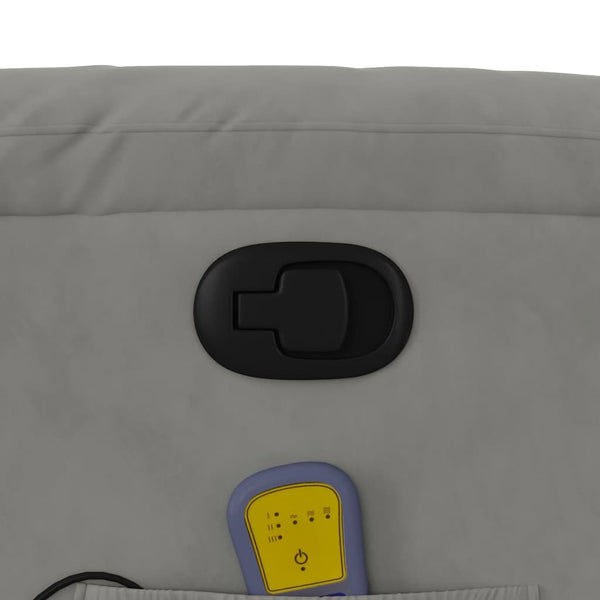 Massagesessel Hellgrau Mikrofaser
