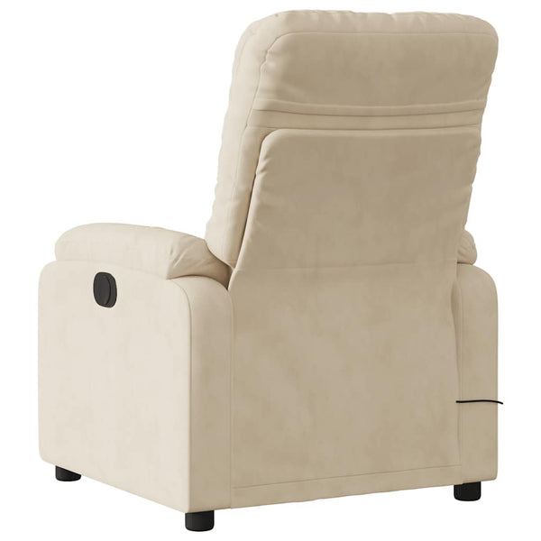 Massagesessel Creme Mikrofaser Relaxsessel