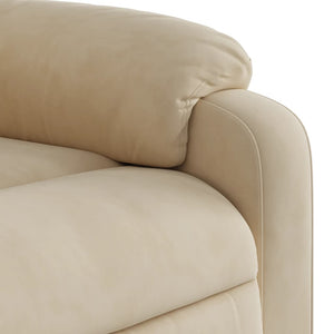 Massagesessel Creme Mikrofaser Relaxsessel