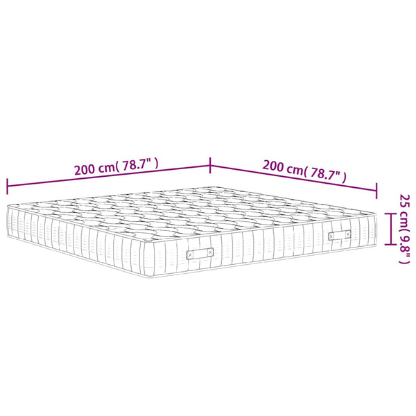 Taschenfederkernmatratze 200x200 cm Mittelfest
