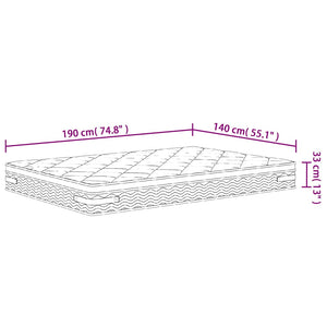 Taschenfederkernmatratze Mittel Plus 140x190 cm