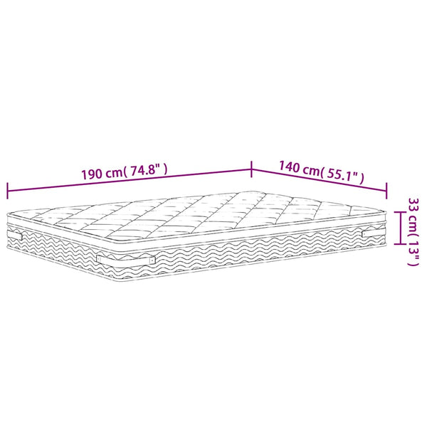 Taschenfederkernmatratze Mittel Plus 140x190 cm